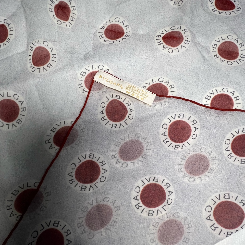BLVGARY RED AND BLUE Silk Scarf - Picture 13 of 16